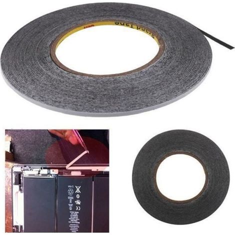 Ruban adhésif double face - 3M - 3mm - Longueur moins de 50 mètres - Multi-usages - Compatible écran LCD (1/3)