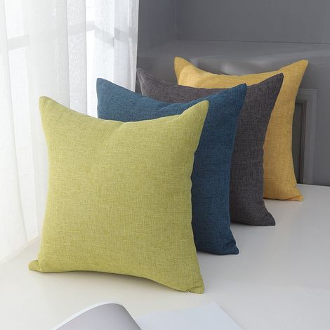 Juego de 4 fundas decorativas para cojines de 45 x 45 cm para sofá, exterior y jardín – Estilo moderno, lavables a máquina, tejido resistente a la intemperie. (1/5)