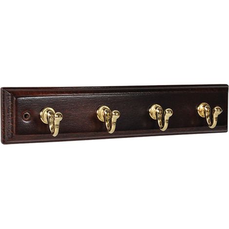 APPENDITUTTO ADESIVO LEGNO NOCE 4 posti - pz. 1- 4 blister  - Blister Koncreto