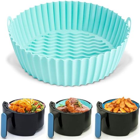 Bardusch - Friteuse sans huile,Revêtement de friture à air Cuisson en silicone pour friteuse à air, revêtement en parchemin pour friteuse à air, résistant à l'huile, imperméable vert - RWFriteuse sa (1/5)