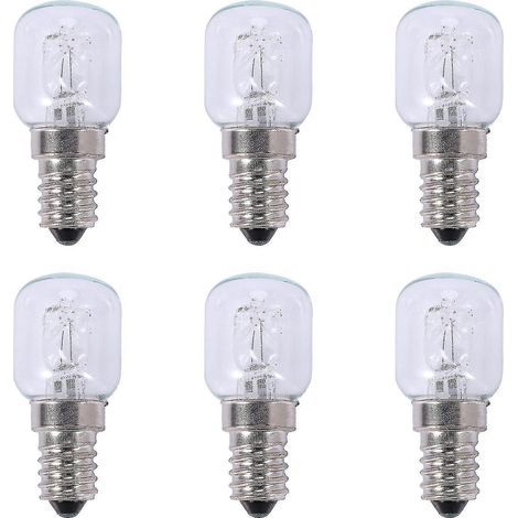 6 ampoules halogènes E14 haute température 500 degrés 25 W pour four à bulles (1/5)