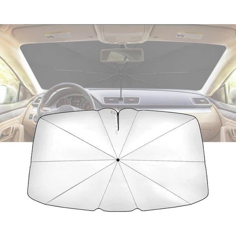 Pare-Soleil Voiture Pare-Brise Avant, Pliable Parapluie Pare-Soleil Voiture Anti-UV, pour des Voitures, SUV (79cmx140cm) (1/5)