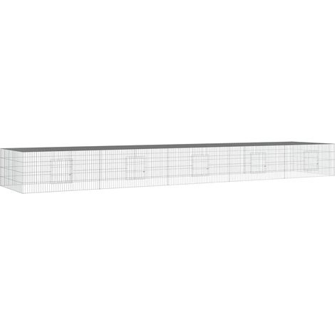 Jaula para conejos 5 paneles hierro galvanizado 541x109x54 cm vidaXL