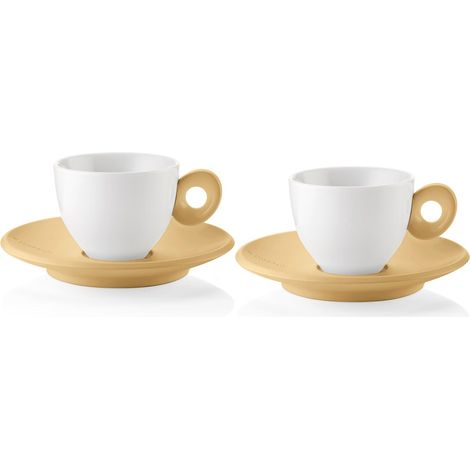 Guzzini - EVERYDAY Set 2 Tazzine da Caffè con Piattino - Giallo Senape - 081700211 (1/2)