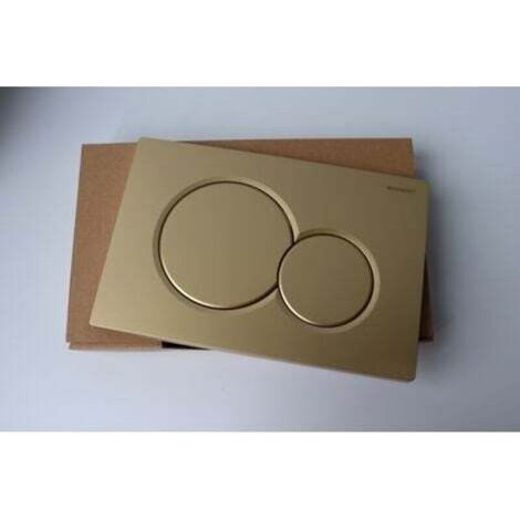 Plaque d'actionnement compatible Geberit Sigma01 pour double chasse d'eau : Goldstrahl (115.770.BG.5.1)