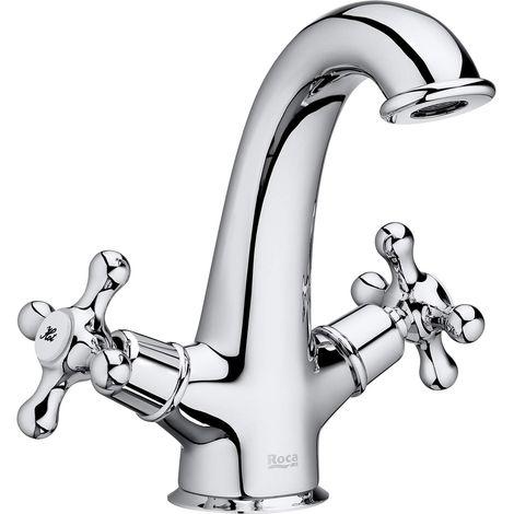 Roca Carmen - Miscelatore da lavabo con piletta di scarico Click-Clack, cromo A5A3A4BC00 (1/5)