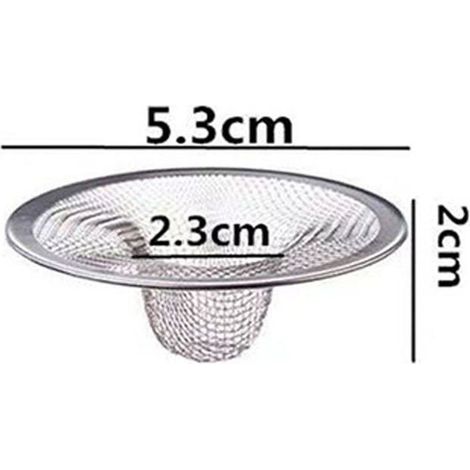 Filtre Évier - Filtre Cheveux En Acier Inoxydable 316 - Pour Évier Cuisine Et Salle De Bain - Design Chapeau Avec Embout - Lot De 6 (1/2)