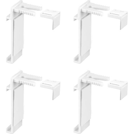 Set di 4 accessori per tende a rullo, staffa di fissaggio per tende a rullo, senza foratura, regolabile da 1,6 a 2,2 cm, per tende a rullo, persiane oscuranti