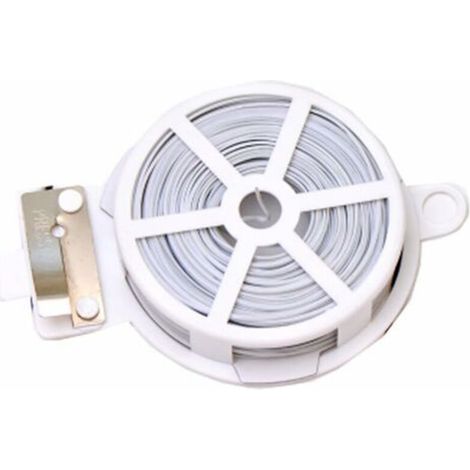 Lien de fixation en métal polyvalent de 50 m, Pour cuisine, bricolage, Attaches, Sac alimentaire, Sac de congélation, Bande d’attache 1pcs blanc (1/5)