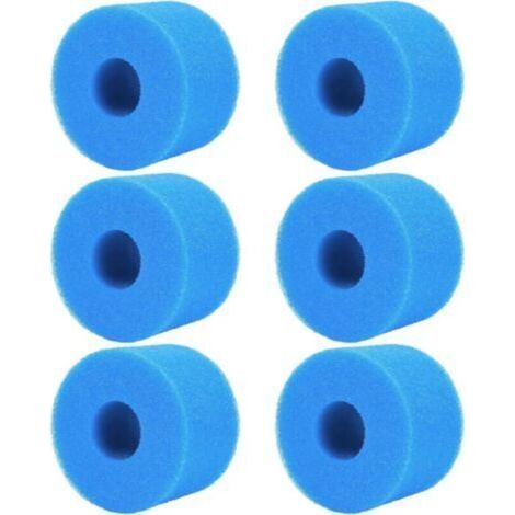 Fltre Spa, Cartouche Filtre Piscine,Cartouche filtrante en éponge Anti Obstruction, Tube d'éponge filtrante 108x40x73 mm (Lot de 6 pièces) — Éponge filtrante Haute efficacité pour piscines. (1/5)