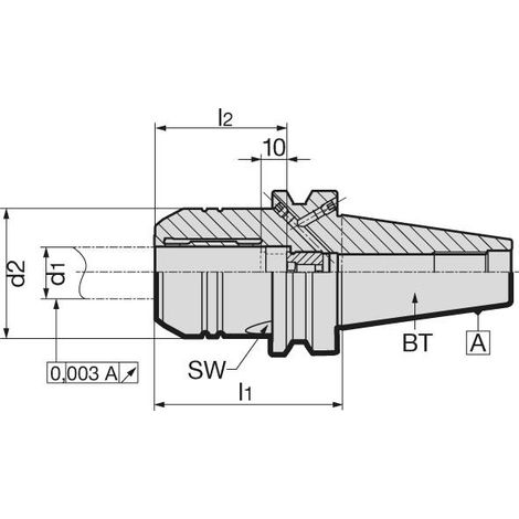 Format Hydrodehn-Spannfutter JIS6339 ADB BT40 20x72,5mm schwer GÜHRING (1/5)