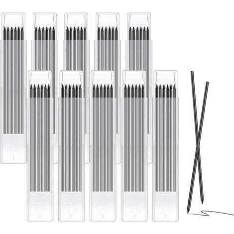 60 Pièces Mines de Crayon de Chantier, 2.8mm Recharges de Crayons de Charpentier, Résistantes à Rupture Recharges pour Crayon Menuisier, pour le Travail du Bois, la Construction et le Bâtiment