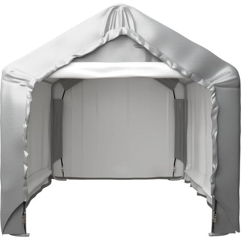 Maison Exclusive - Carpa de almacenamiento acero galvanizado gris (1/5)
