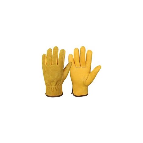 Gartenhandschuhe aus Rindsleder – flexible Arbeitshandschuhe aus Leder – dornenfeste Gartenhandschuhe, Schweißerhandschuhe für Damen und Herren (1/5)