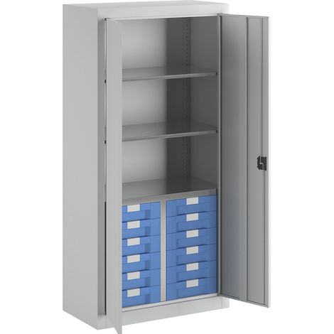 eurokraft pro, Armoire d'atelier et à tiroirs, 3 tablettes, 12 (1/4)