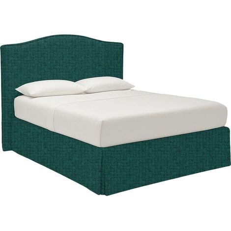 Letto Matrimoniale Bebington, Sfoderabile, Contenitore Made in Italy, Verde Petrolio