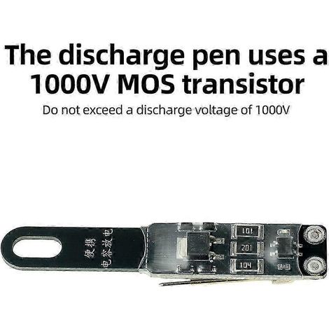 Stylo de décharge haute tension portable 1000 V AC/DC, outil de décharge de condensateurs pour la réparation de circuits électroniques (1/4)