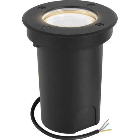 Hengda 1x 3W Luci sotterranee Orientabile lampada LED Bianco neutro - Nero Alloggiamento, sotterranea per giardino, illuminazione esterna (1/5)