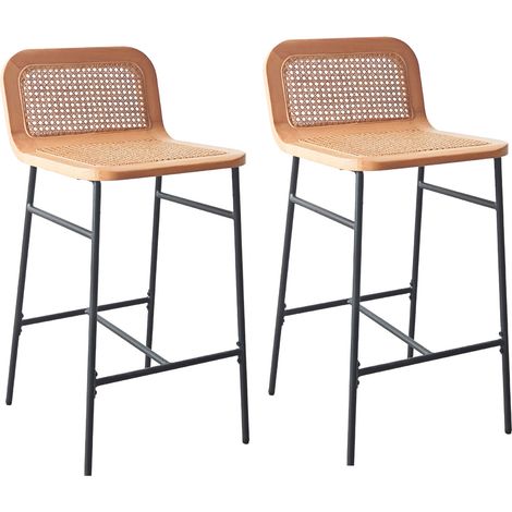 Set aus SANA-Metallinsel- und Barstühlen mit 65 cm Rohrsitz