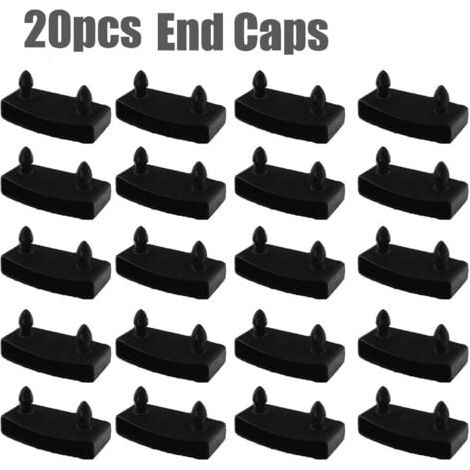Lot de 20 supports de cadre à lattes 54 mm x 9 mm, supports intérieurs noirs, accessoires de literie en plastique (1/5)