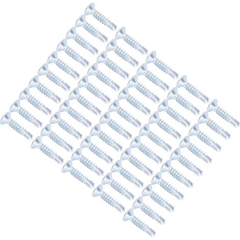 Selbstbohrende Senkkopf-Metallschrauben, Packung mit 50 Stück, Kohlenstoffstahl 4,2 x 19 mm, Befestigungsschrauben für Reparaturen und Heimwerkerarbeiten. (1/5)
