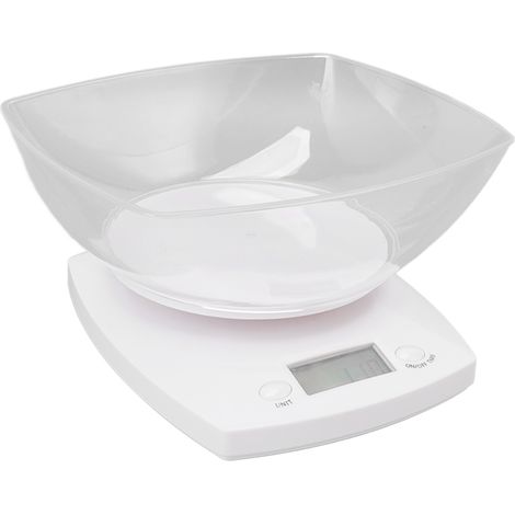 Digitale Küchenwaage (5 kg, G, OZ, LB) mit umschaltbarer Einheit und Wiegeschale (1/5)