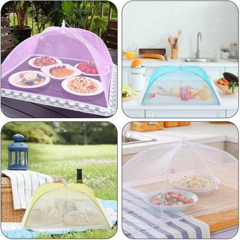 Cloche Alimentaire Pliable, 6 Pièces Cloches Alimentaires, Cloche à Fruits Anti Moucherons, Cloche a Fruits, Protege Fruits Contre Moucherons Convient aux Viandes Plats Fruits (1/5)