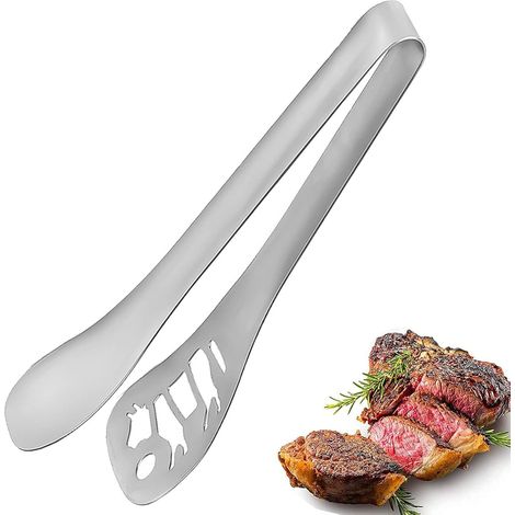 Pince de cuisine professionnelle en acier inoxydable pour barbecue et service non adhérente robuste (1/5)