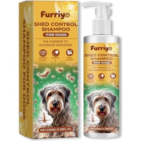 Furriyo Hundeshampoo reinigt, parfümiert, desodoriert und entfernt Milben geeignet für Welpen und erwachsene Hunde. (1/5)