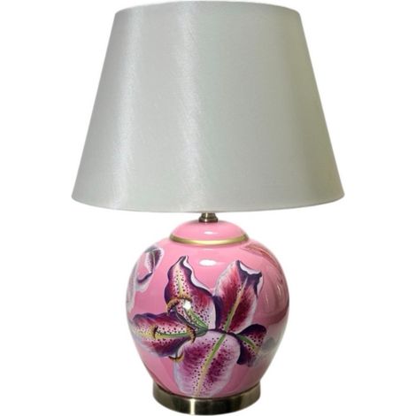 40cm Table Lamp and Shade - Ceramic - L27 x W27 x H40 cm