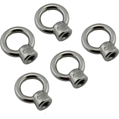 Anneau d'écrou de levage en acier inoxydable 304 (M8) 5 pièces (1/5)
