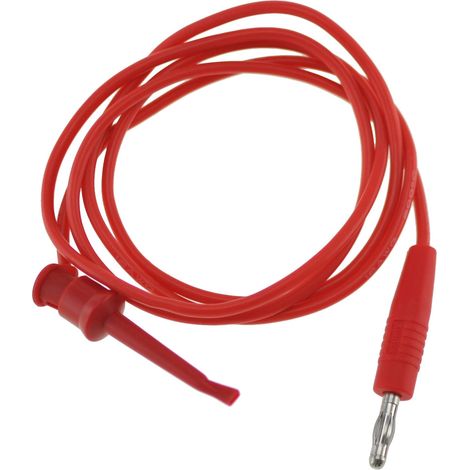 TL22080 Cable punta de prueba con gancho  y conexion banana cable 1 metro 16AWG (1/3)