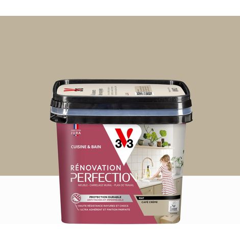 Vernice per mobili, V33 Ristrutturazione Cucina e Bagno, 0,75 l, crema caffè opaca V33