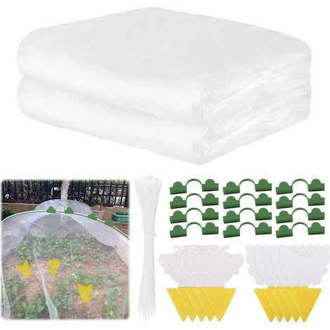 3×10m Filet Anti Insecte avec 10 Piège Collant Insectes Filet Anti Insectes Protection, UV Filet Potager, 0,7mm Engrener Filet Anti Insectes, Pour Potager Plantes Fruits Jardins Serres (1/5)
