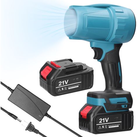 Ventilador turbo de alta potencia con chorro de aire – Batería de litio, multifuncional, soplador, limpieza de coches/teclados – Compatible con baterías Makita