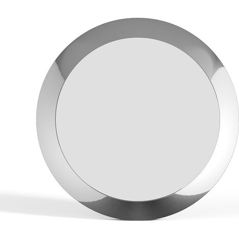 Specchio da parete rotondo in alluminio D. 90 cm Cromato -ZIRYA
