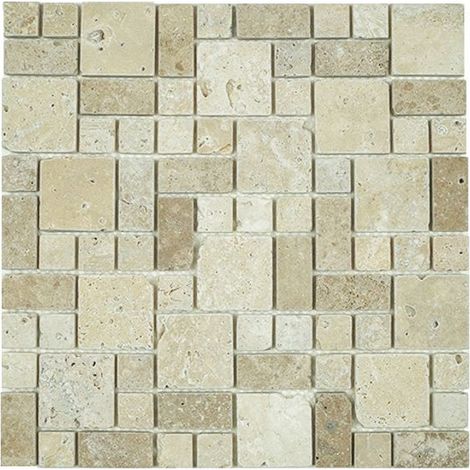 Mosaico - ALBEDO PIERRE - Mixte Antico - 30,5 x 30,5 cm - Pietra naturale - Resistente all'umidità