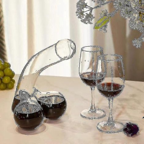 Carafe à whisky en verre, cadeau d'anniversaire pour homme, pour une fête autour de l'alcool (645673171628) (1/5)