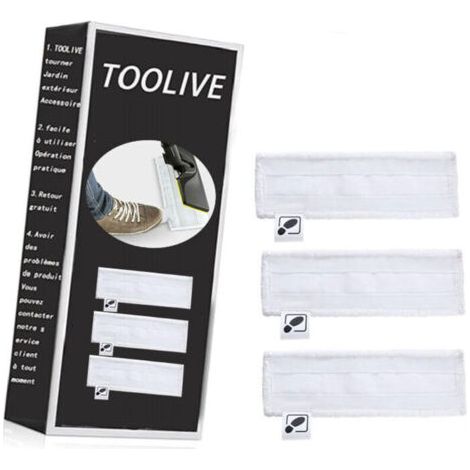 Lot de 3 chiffons en microfibre pour nettoyeur vapeur Kärcher EasyFix SC2 SC3 SC4 Accessoires Brosse de sol