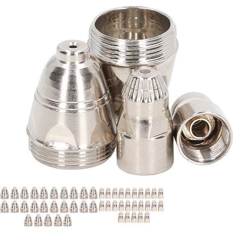 Jeu de 50 pièces consommables pour torche de découpe plasma, cuivre, pénétration puissante, buses et électrodes (1/5)