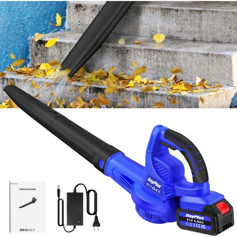 Souffleur de feuilles sans fil Aspirateur de feuilles Souffleur Aspirateur Avec 1 Batterie Et Chargeur