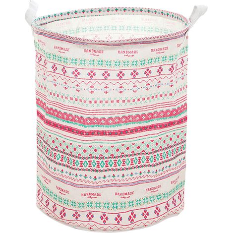 Paniers à linge ronds pliables avec poignée robuste, chambre à coucher (1/4)