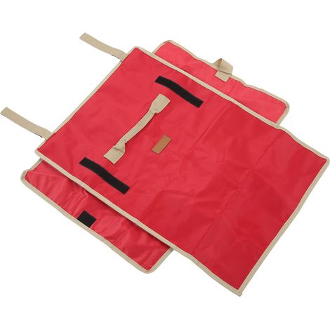 Sac de rangement pour piquets de tente, poignée simple, poche en filet, toile Oxford, piquets de tente, marteau de camping, rouge (1/5)