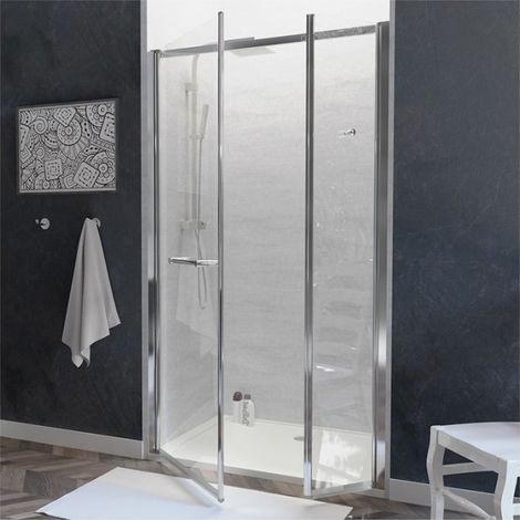Porte de douche 120 cm pivotante double porte - OCEANE PMR Droite (1/4)