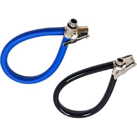 Tube D'Extension de Gonfleur de Pneu, 2 Pièces Tuyau de Gonflage Pneu Voiture, Tuyau Gonflage Pneu, pour Pneus de Voiture Pneus de Vélo Compresseurs d'air Pompes à Air, 14.56in Bleu & 14. (1/5)
