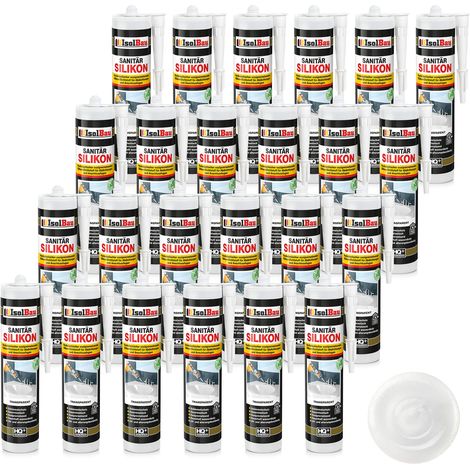 IsolBau Sanitary Silicone Transparent Sanitär Silikon 24 x 300ml (1/5)