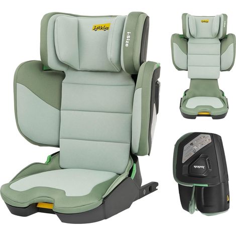 siège auto enfant pliable ISOFIX 47x47x78 cm vert, dossier réglable (1/5)