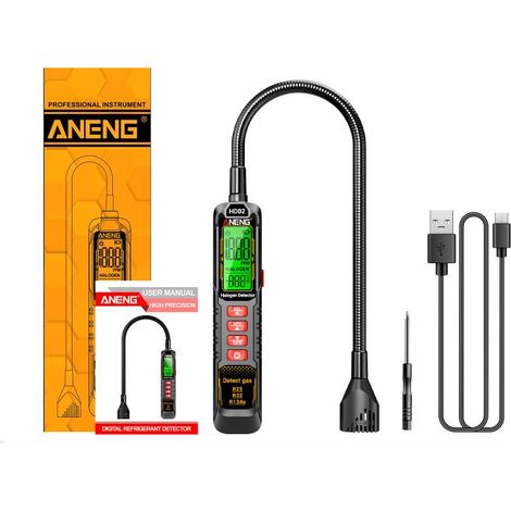 Testeur de fuites halogène portable HD02 pour réfrigérants Fréon R22, R32 et R134a - Outil d'affichage pour climatisation automobile (1/5)