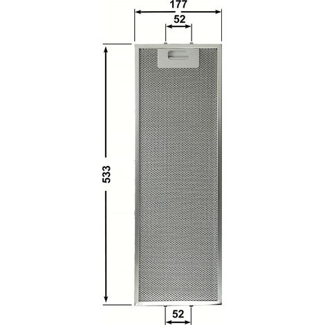 ELICA GR023B COMPATIBILE  1 FILTRO CAPPA METALLICO 535x178 mm  F 242 (1/5)