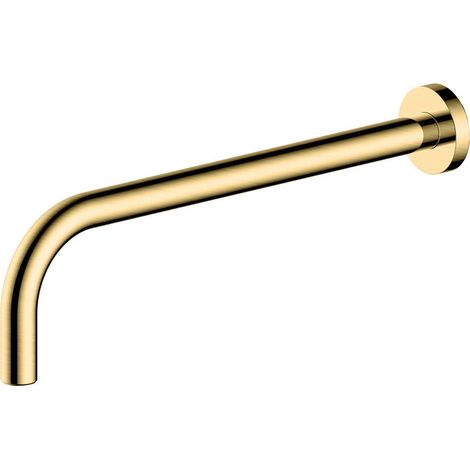 RAK Wall Mounted Shower Arm 350mm Length - Brushed Gold (1/2)
